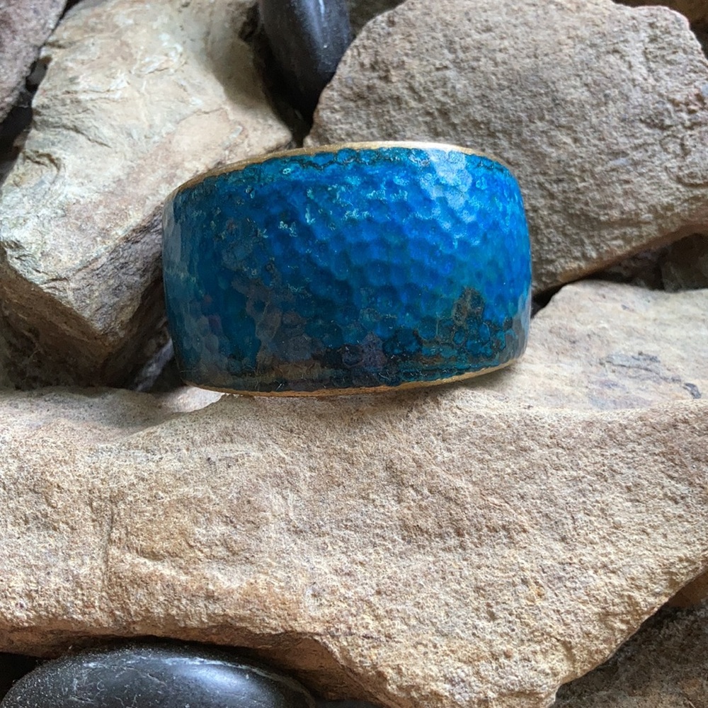 Hammered Adjustable Cuff Bracelet - image 2